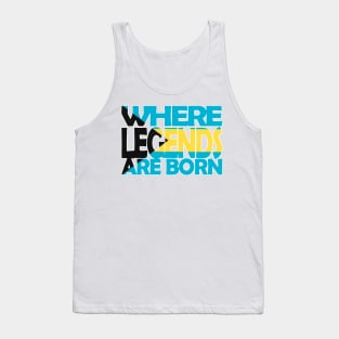 Bahamas Flag - Where Legends Are Born - Bahamian - Soca Mode Tank Top